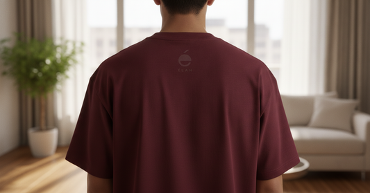 Grahan Eclipse Mandala Oversized Tee – Unisex Maroon 240 GSM