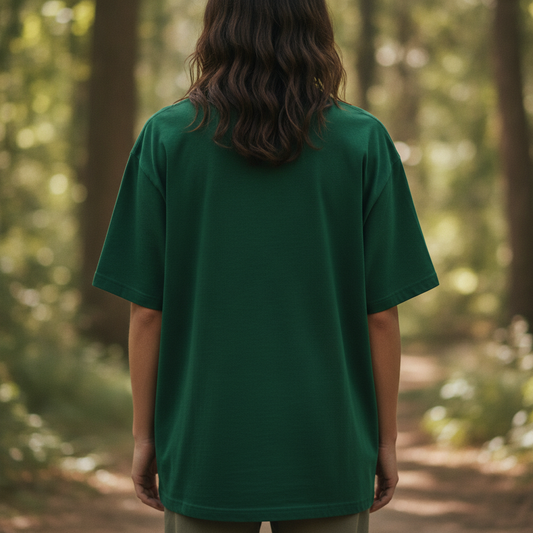 11:11 The Universe Called — Oversized Terry Tee (Green)