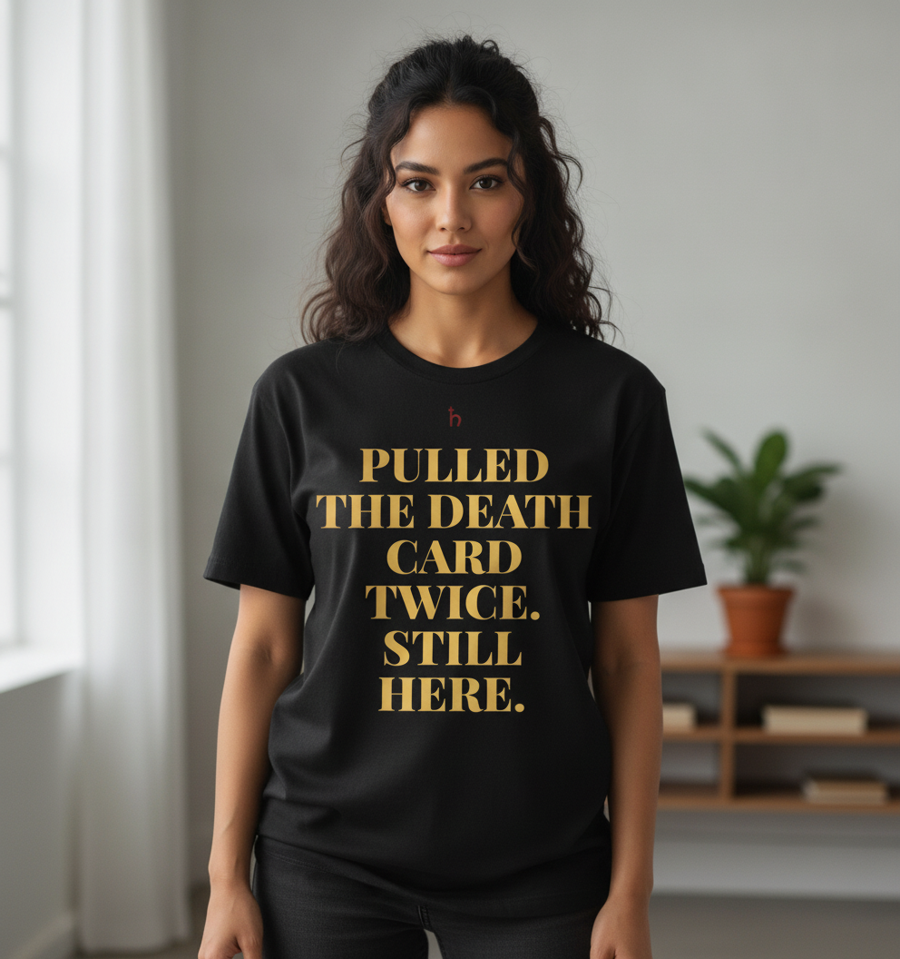 Pulled The Death Card Twice Oversized Tee
