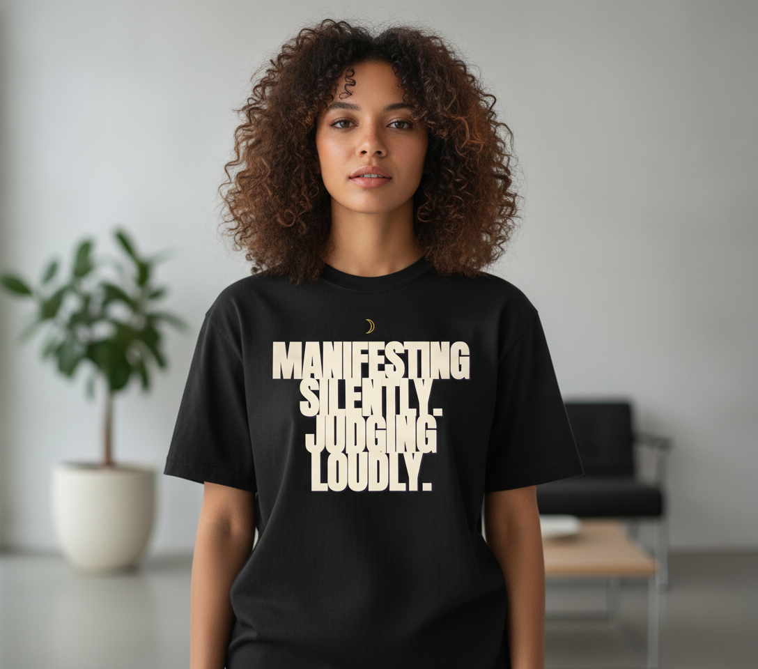 Manifesting Silently, Judging Loudly Oversized Tee
