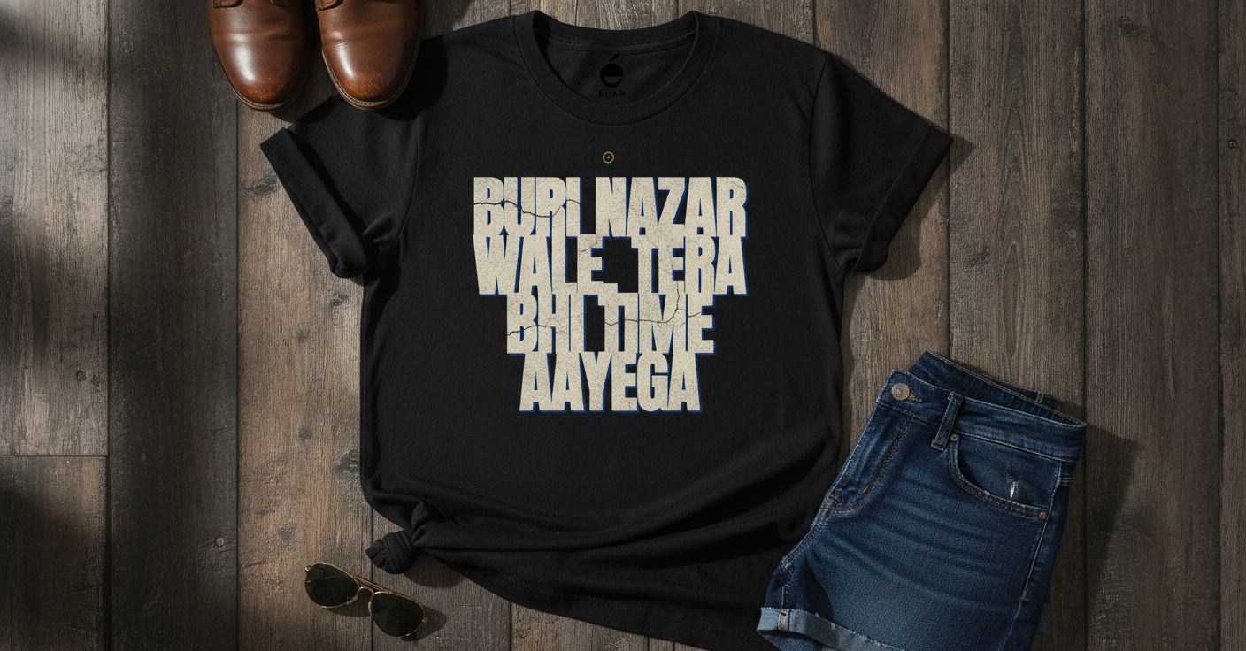 Buri Nazar Wale Oversized Tee — Nazar Curse-Back