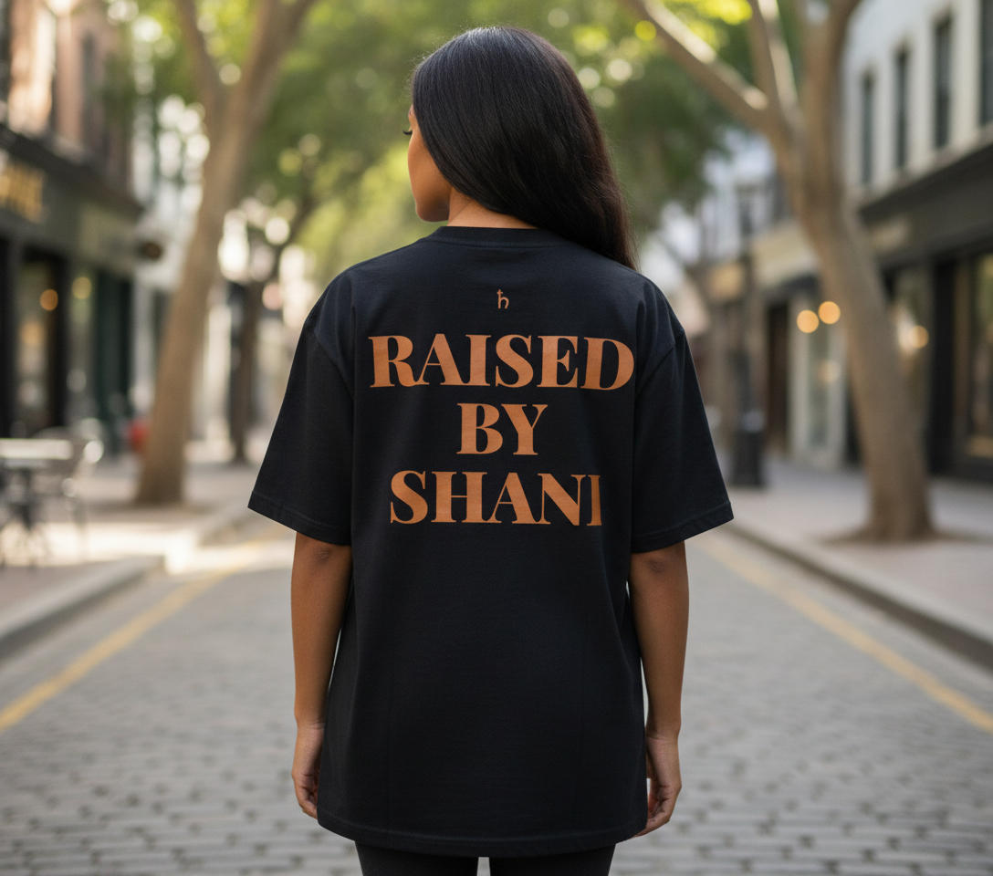 Raised By Shani — Saturn Karma Oversized Tee