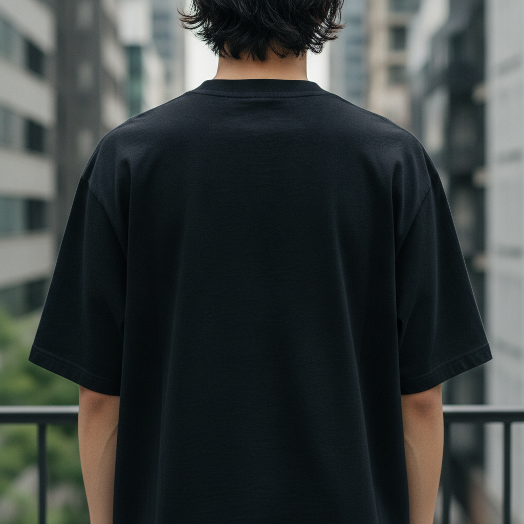 Mangal Mars Graphic Oversized Tee – 260 GSM Terry, Black