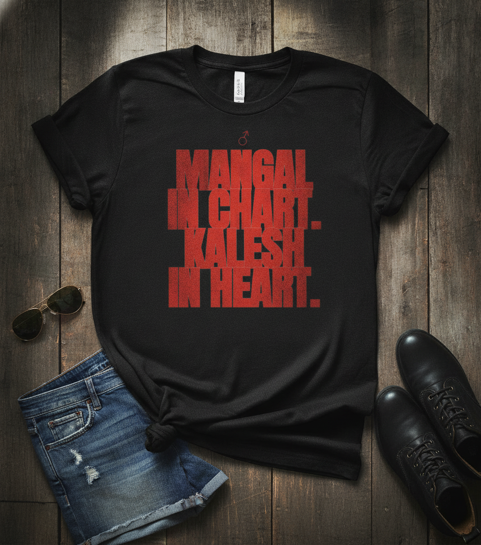 Mangal in Chart, Kalesh in Heart Oversized Tee