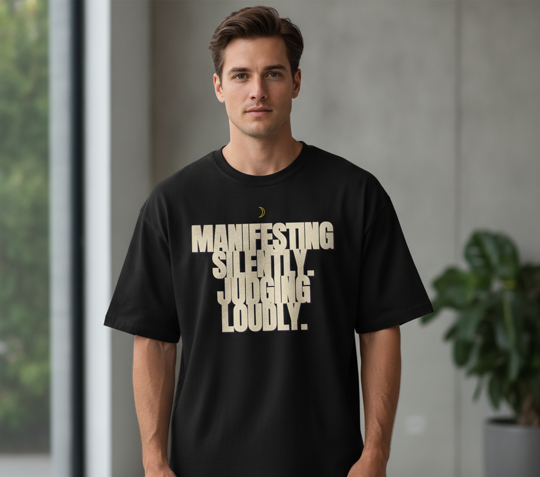 Manifesting Silently, Judging Loudly Oversized Tee