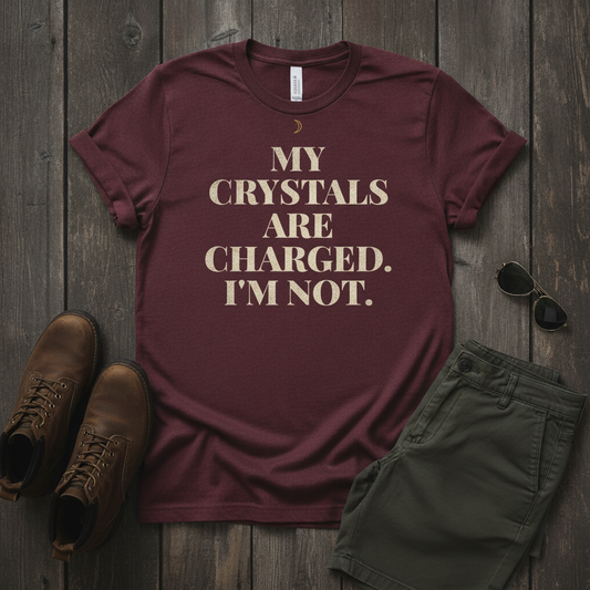 My Crystals Are Charged. I'm Not. Oversized Tee