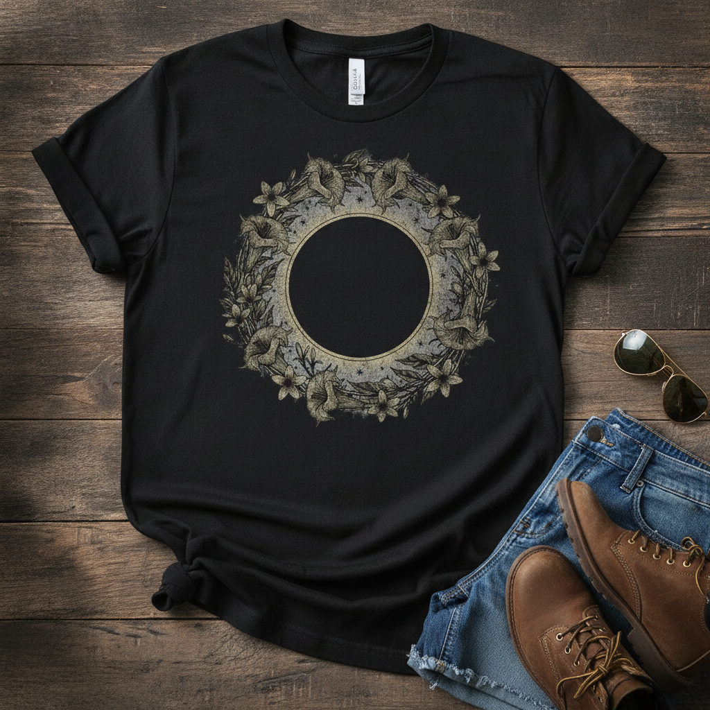 Eclipse Mandala Oversized Tee — Rahu Ketu Grahan Print