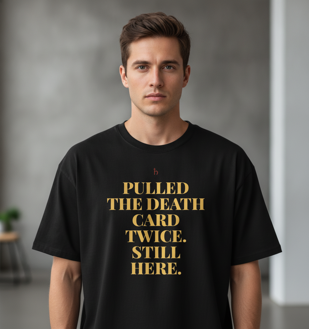 Pulled The Death Card Twice Oversized Tee