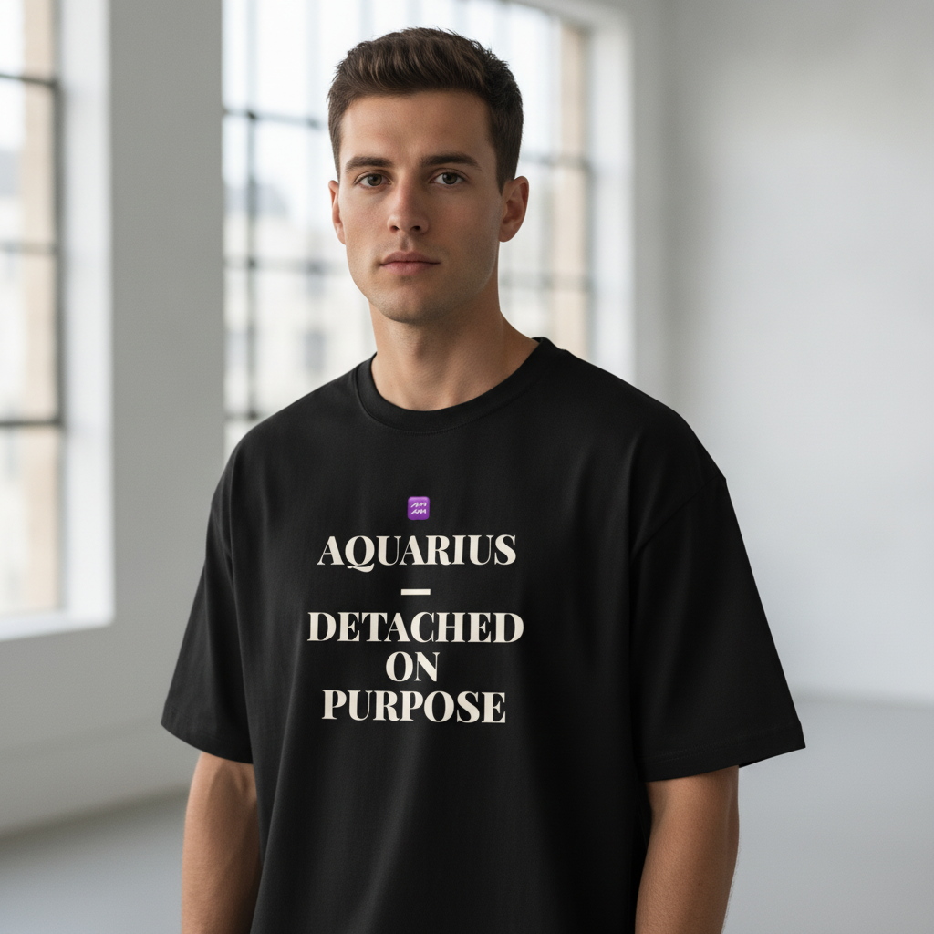 Terry Oversized Tee — Your Astrological Uniform (Black)