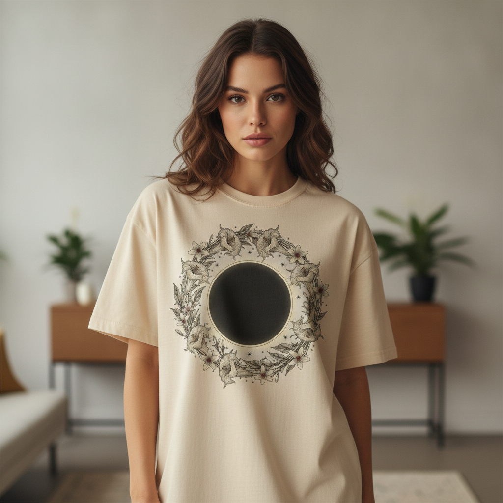 Ivory Terry Oversized Tee – 260 GSM Heavyweight Unisex Fit
